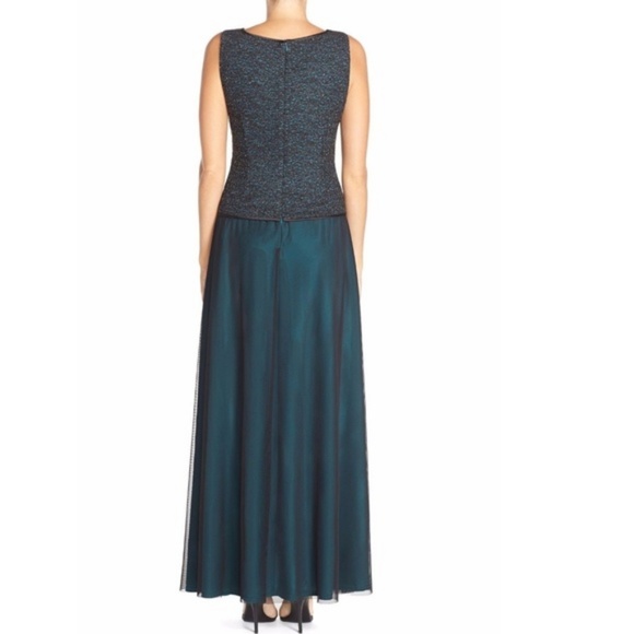 Alex Evenings Mixed Media Gown & Jacket Set - Picture 3 of 4